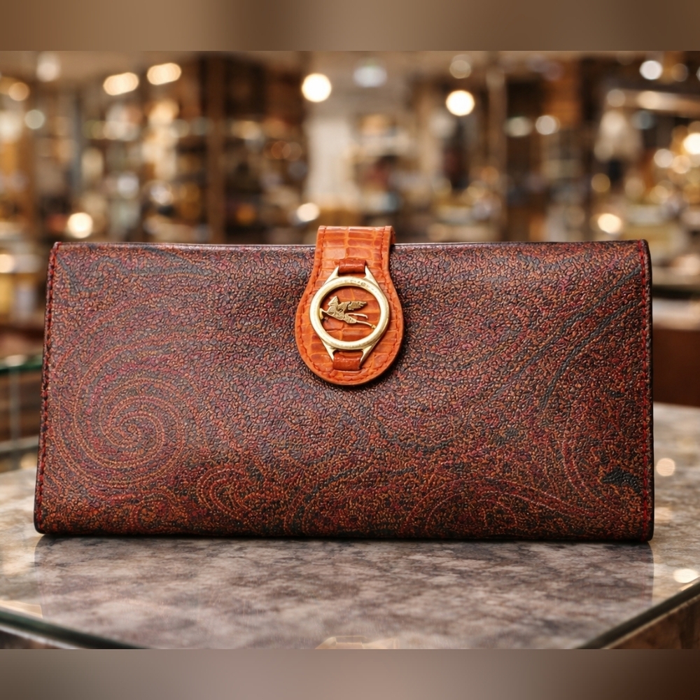 ✨️✨️SOLD SOLD✨️✨️ETRO Milano Vintage Multicolor Paisley Wallet | Italian CanvaS